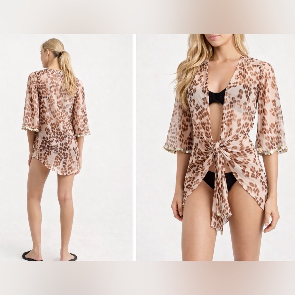 NWT CINQ A SEPT
Leopard Mini Stefie Coverup XL